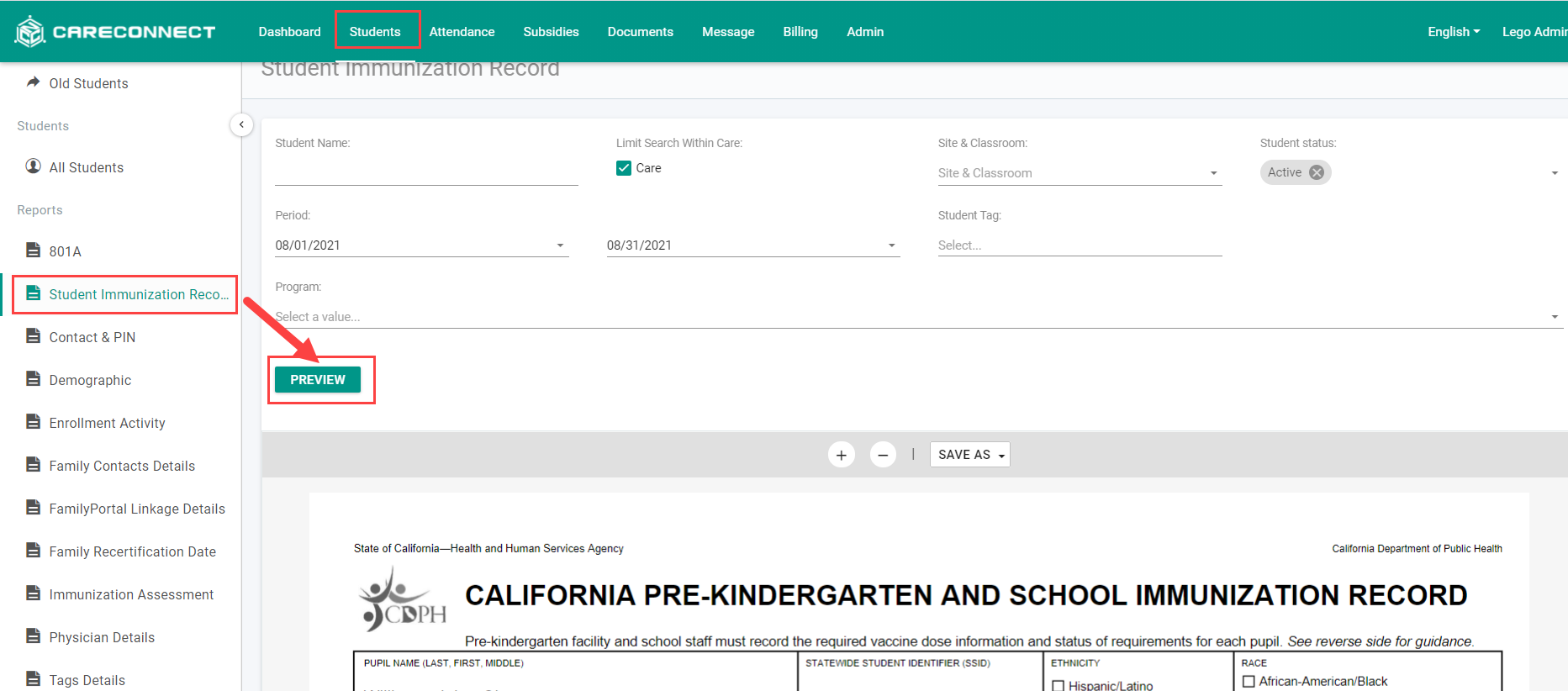 CareConnect - Student Immunization Tracking And Reporting – MCT ...